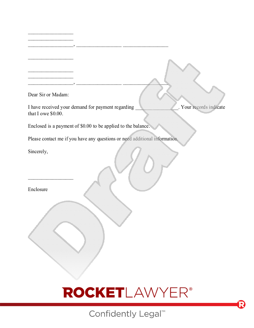 Response to Payment Request document preview