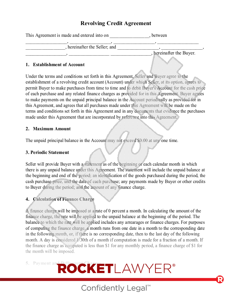 Revolving Credit Agreement document preview