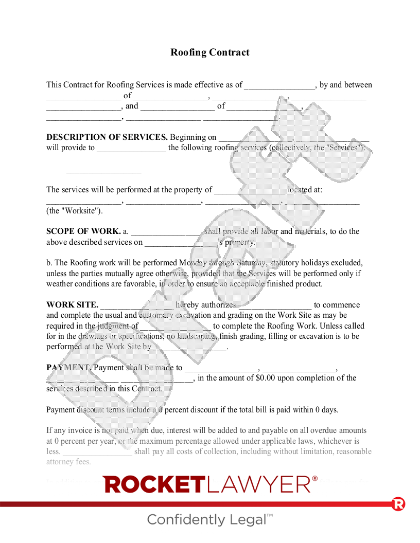 Roofing Contract document preview