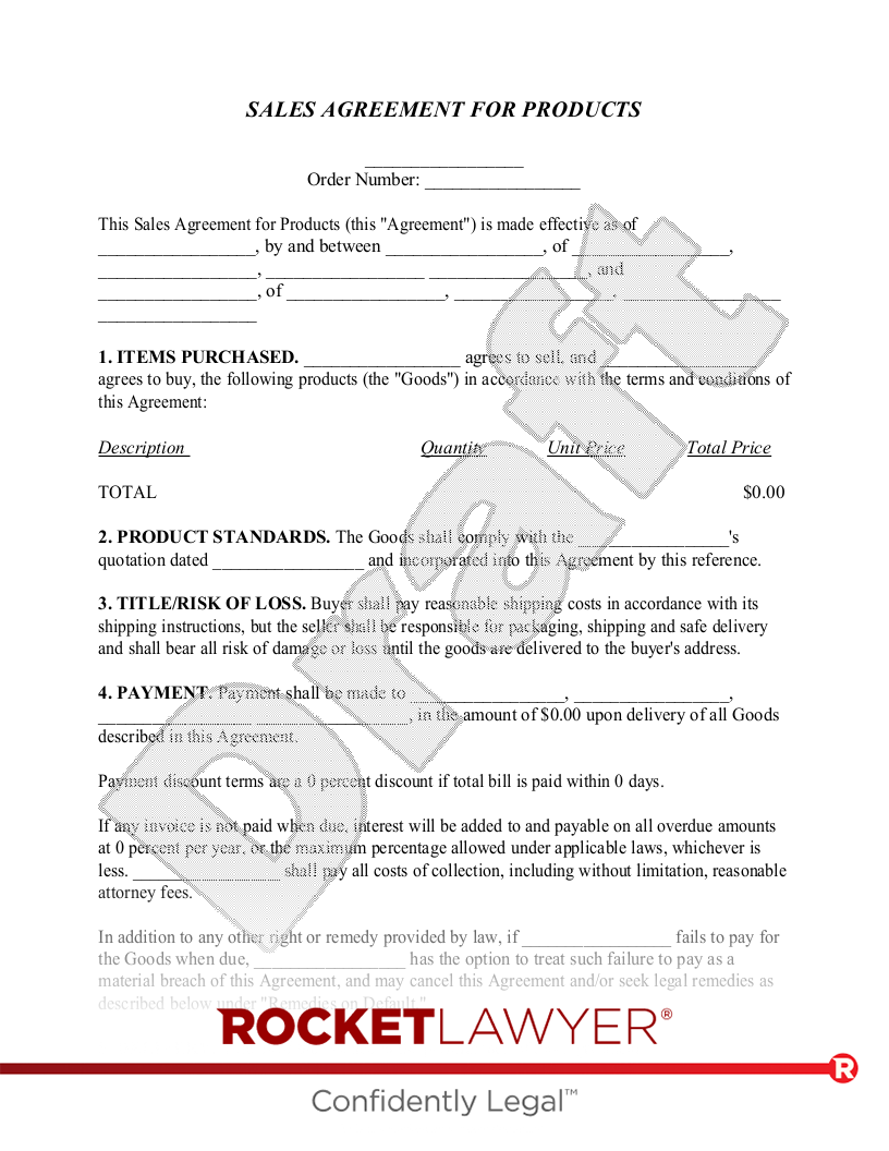 Sales Contract document preview