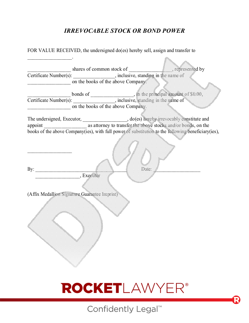 Stock Power document preview