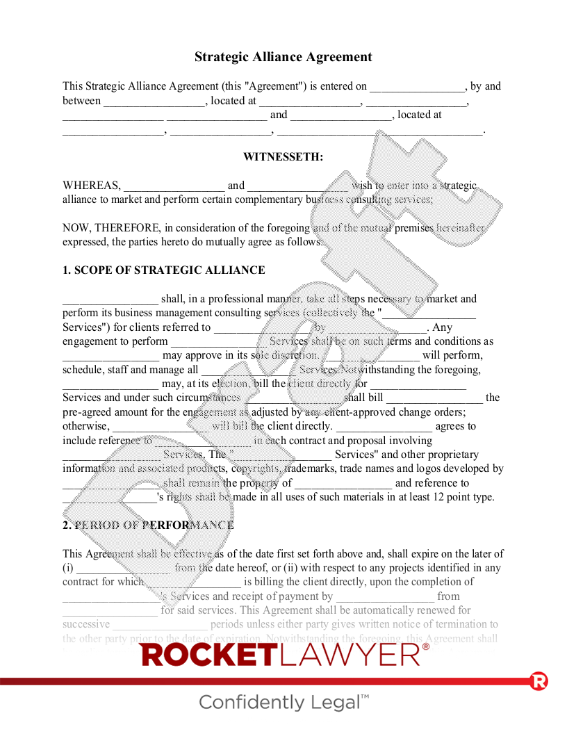 Strategic Alliance Agreement document preview
