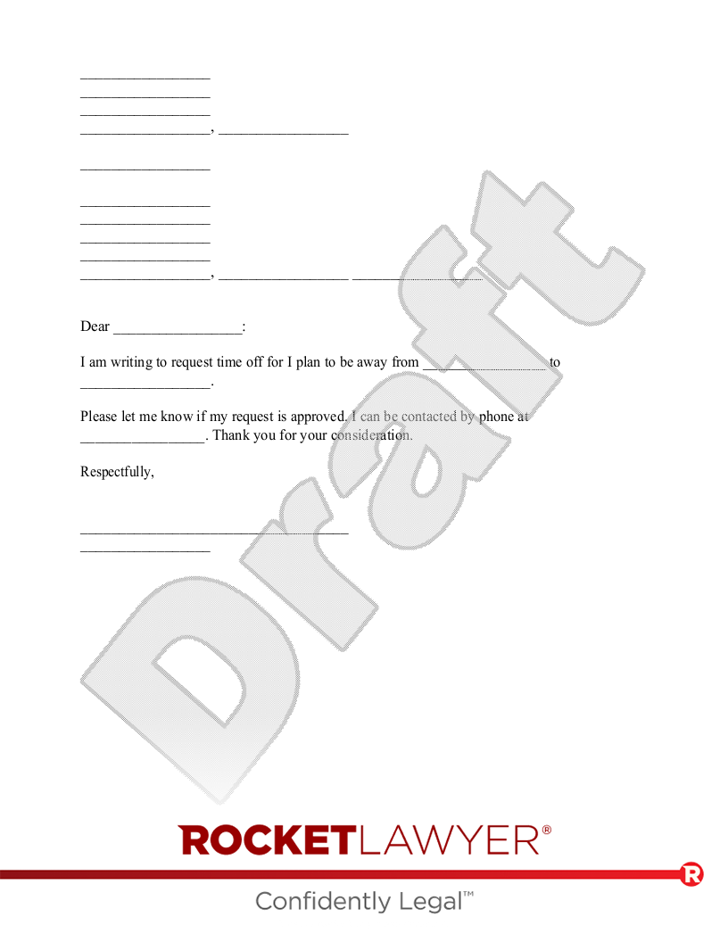 Free Time Off Request Template FAQs Rocket Lawyer