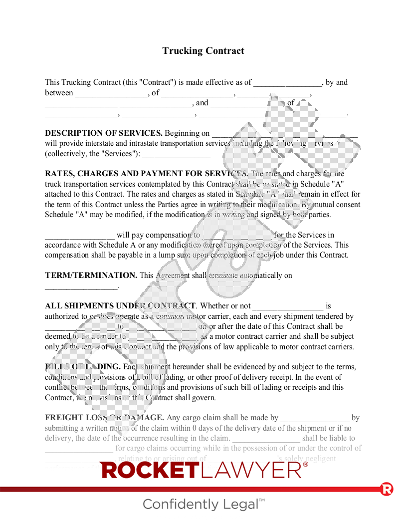 notice of assignment trucking sample