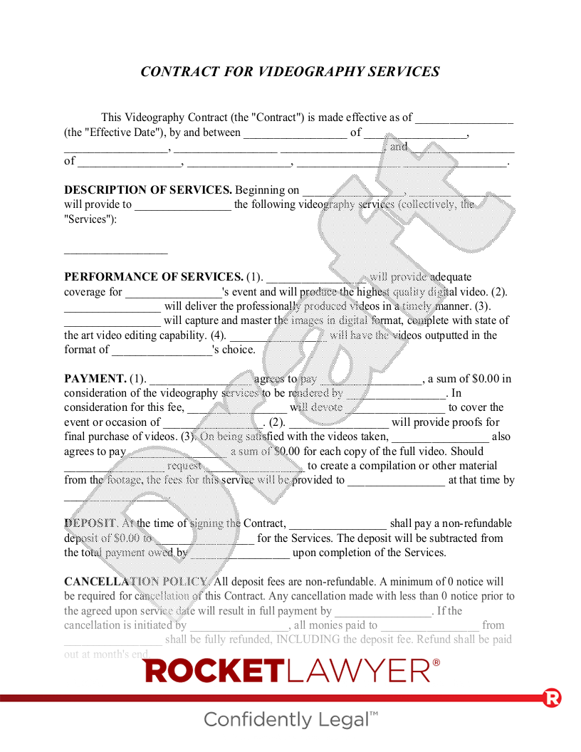 Videography Contract document preview