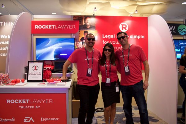 Rocket Lawyer booth at SaaStr 2018