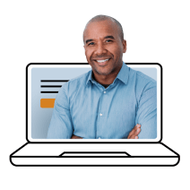 A man in blue shirt icon.