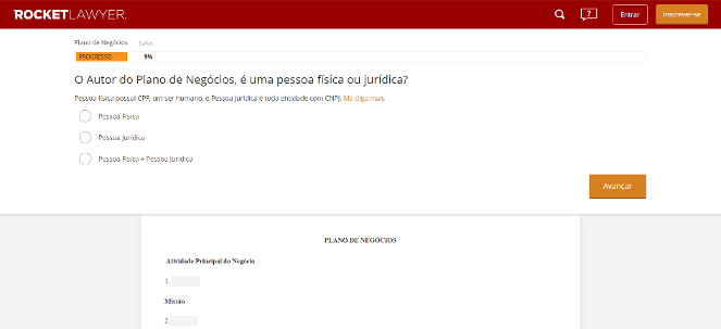 Elaborar um plano de negócios é uma das etapas no processo de como abrir uma empresa. O modelo de Plano de Negócios da Rocket Lawyer pode ser preenchido automáticamente.