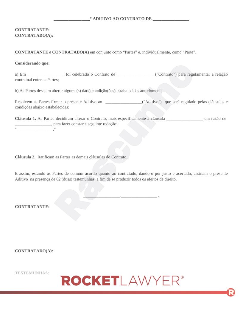 Aditivo/Alteração Contratual Visualização do documento