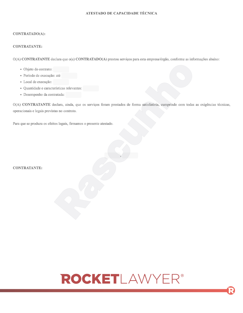 Atestado de Capacidade Técnica Visualização do documento