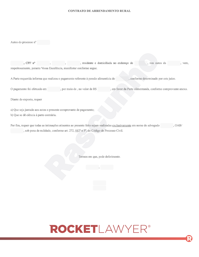 Contrato de Arrendamento Rural Visualização do documento
