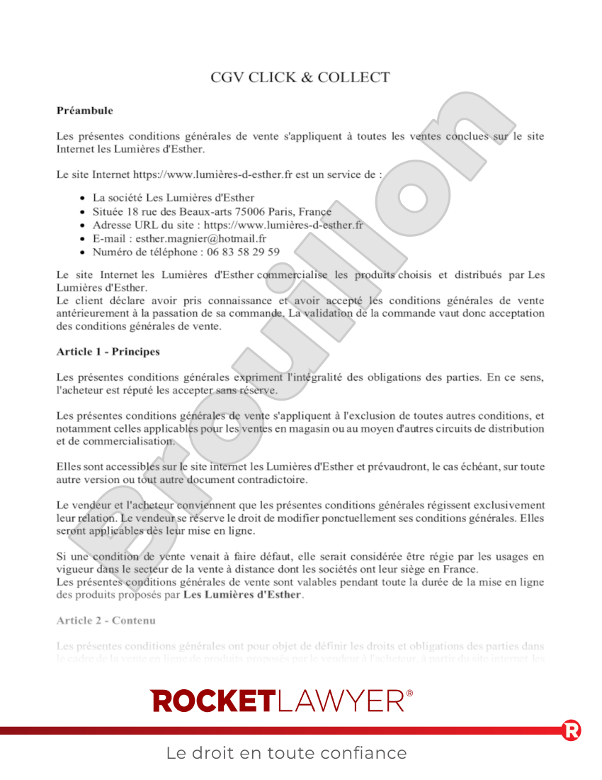 CGV Click and Collect Aperçu du document