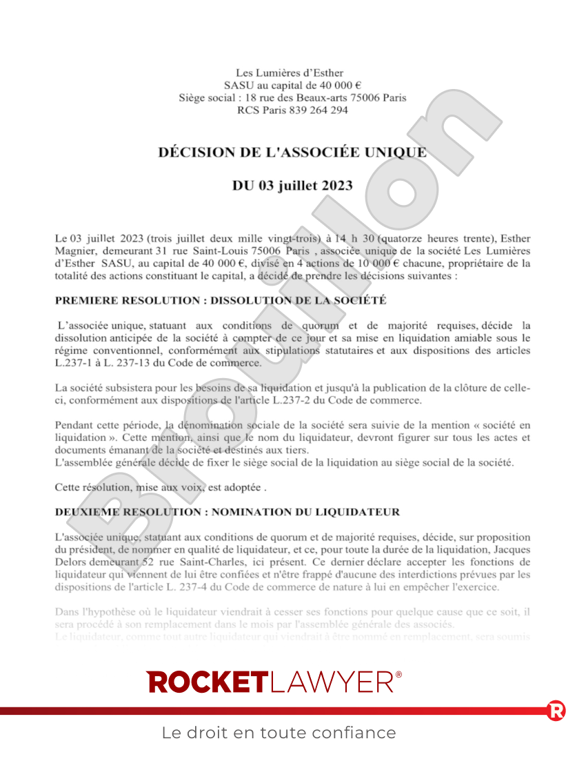 Fermer une SASU : Infos et Conseils pour s'y Prendre au Mieux Aperçu du document