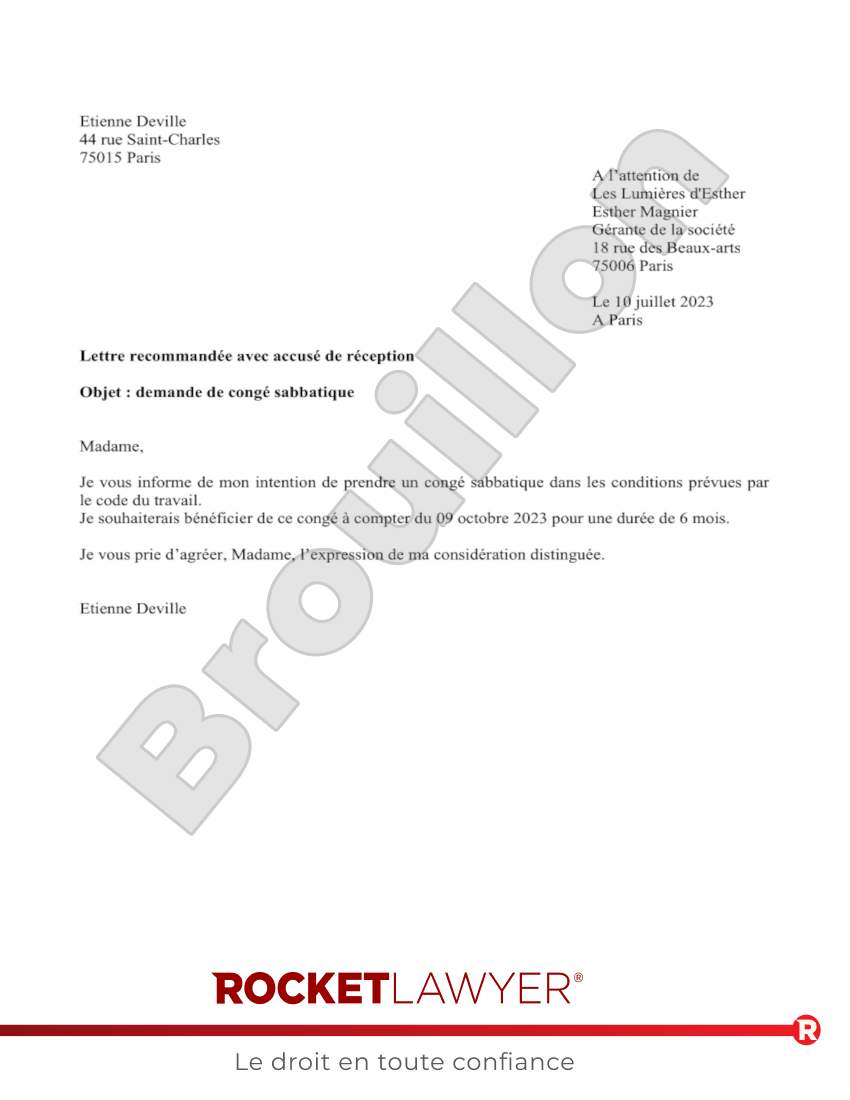 Demande de Congé Sabbatique Aperçu du document