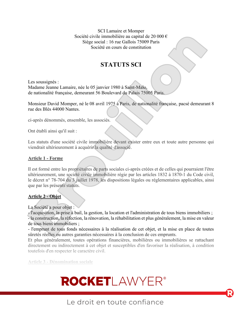 Pourquoi et Comment Créer une SCI ? Aperçu du document