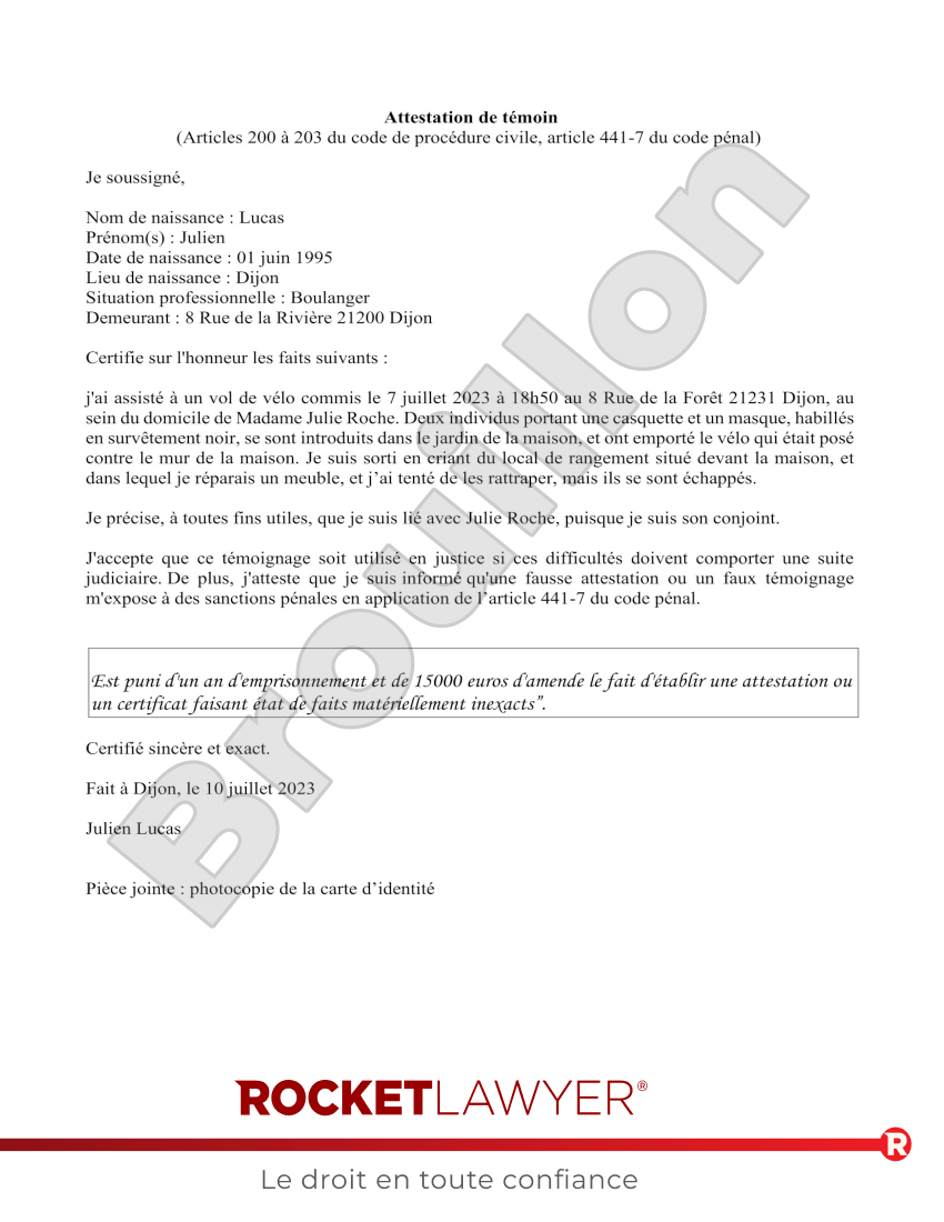 Témoignage Aperçu du document