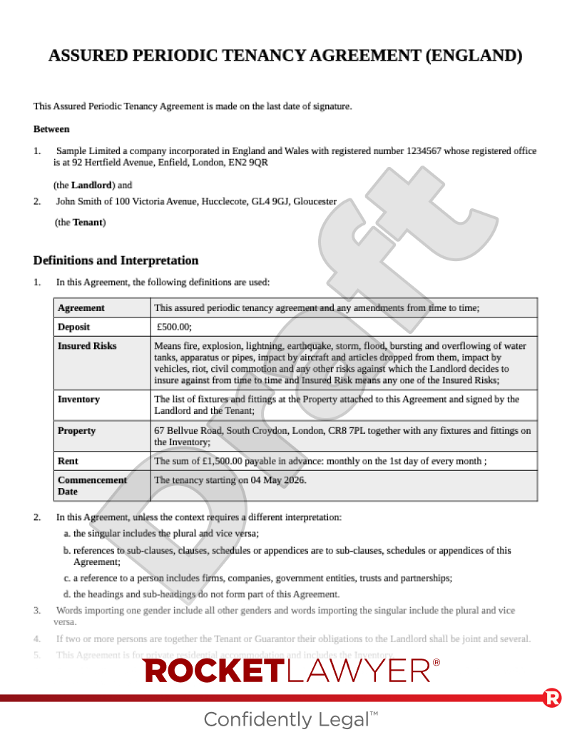 Make your Tenancy agreement