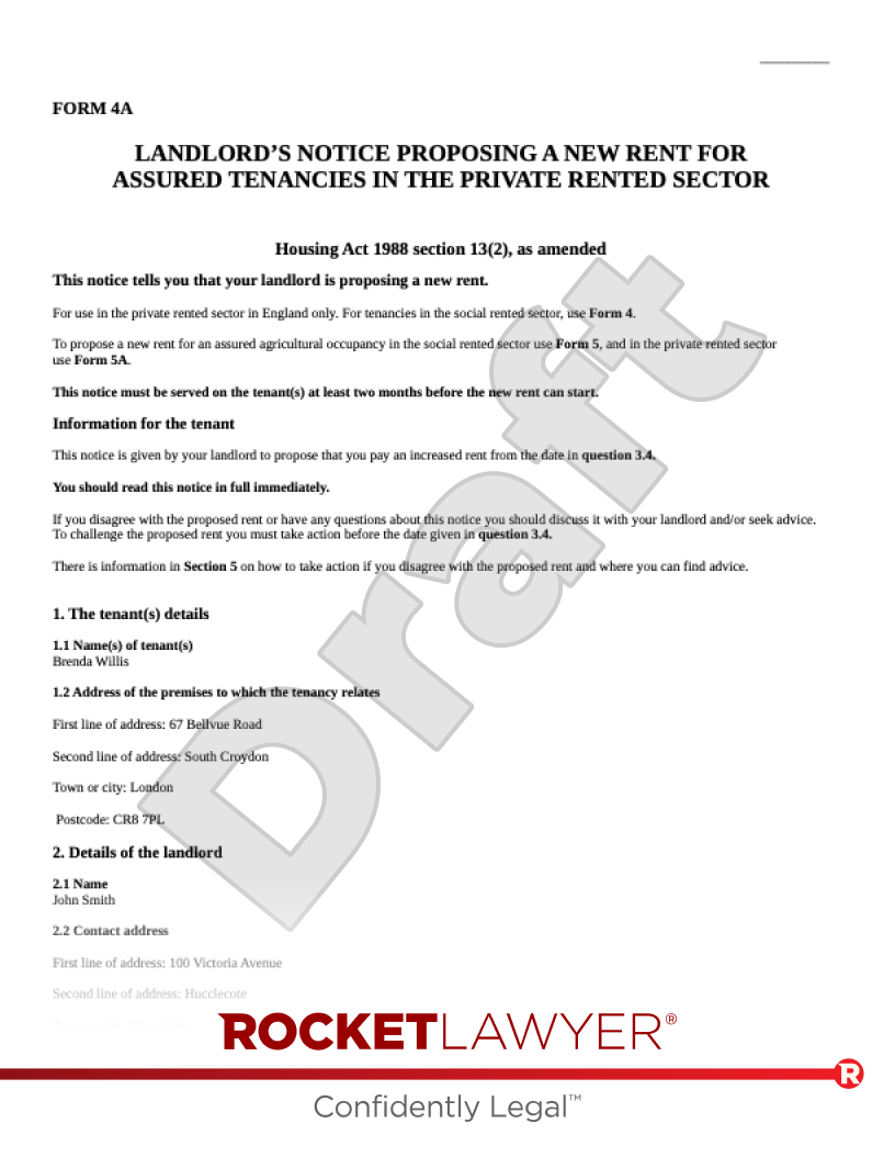 Rent Increase Notice | Template & FAQs - Rocket Lawyer UK