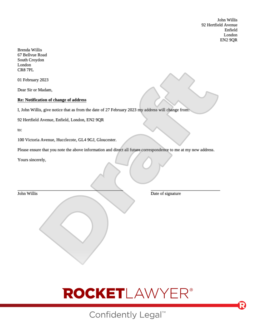 Proof Of Address Letter Template Uk Infoupdate