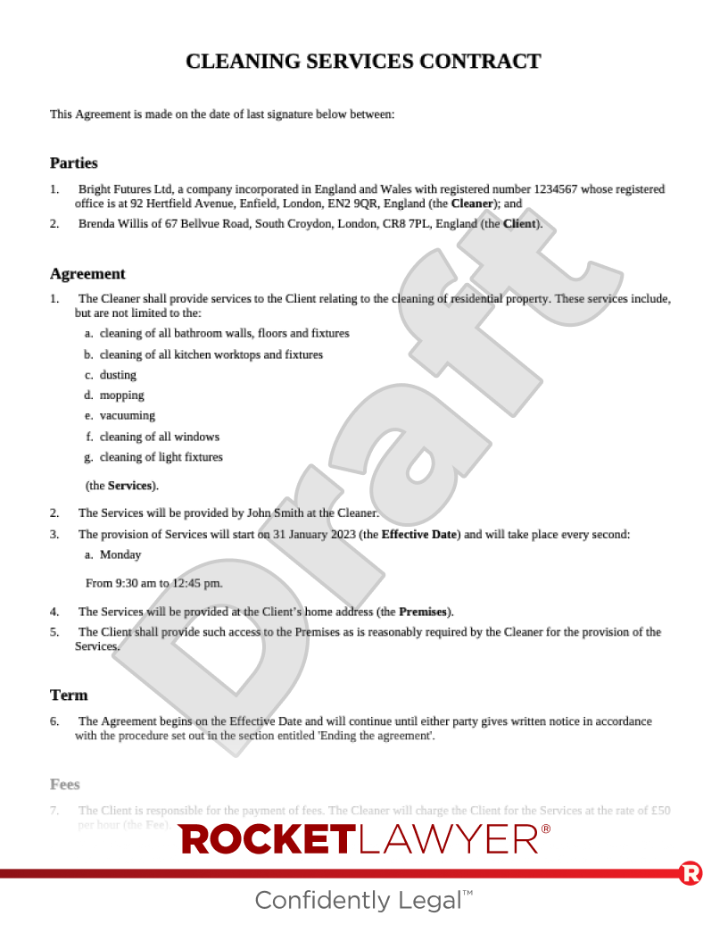 free-cleaning-contract-template-faqs-rocket-lawyer-uk