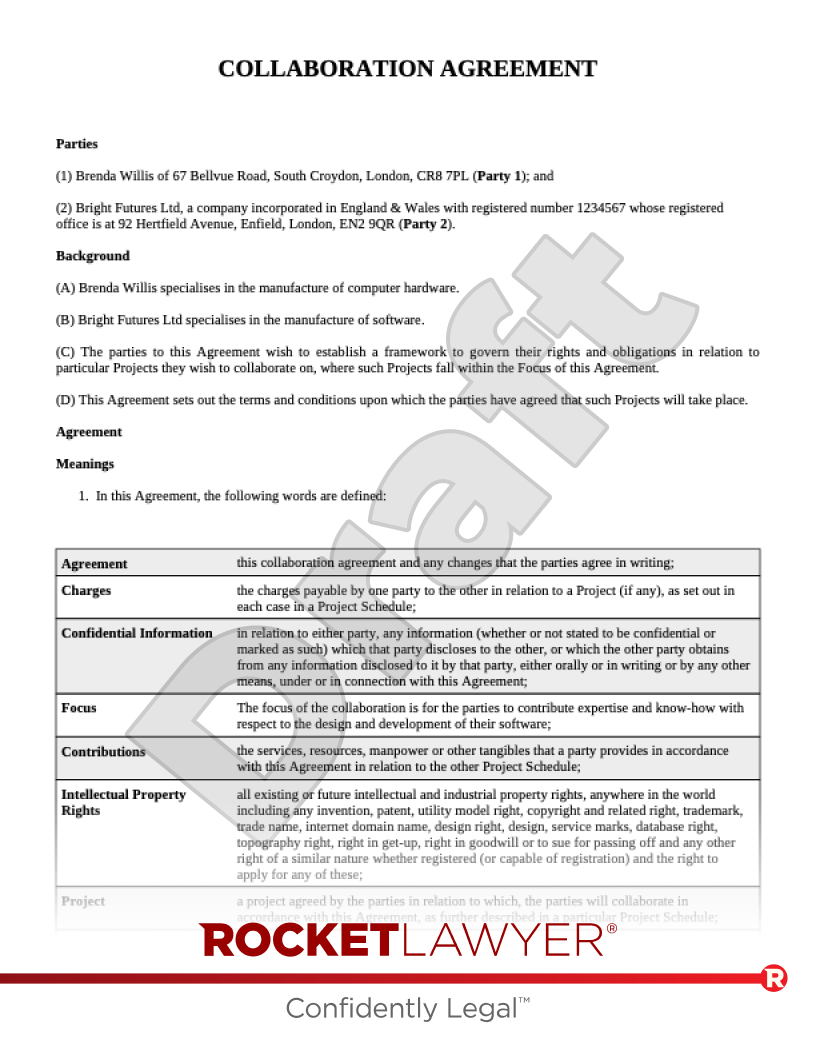 Collaboration Agreement document preview