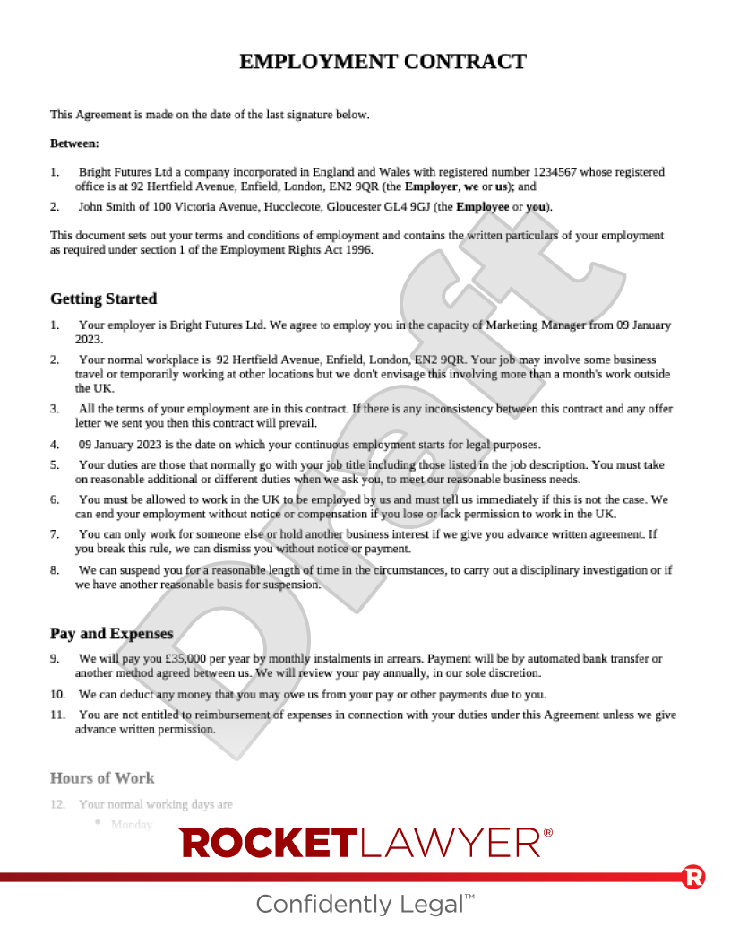 Employment Contract document preview