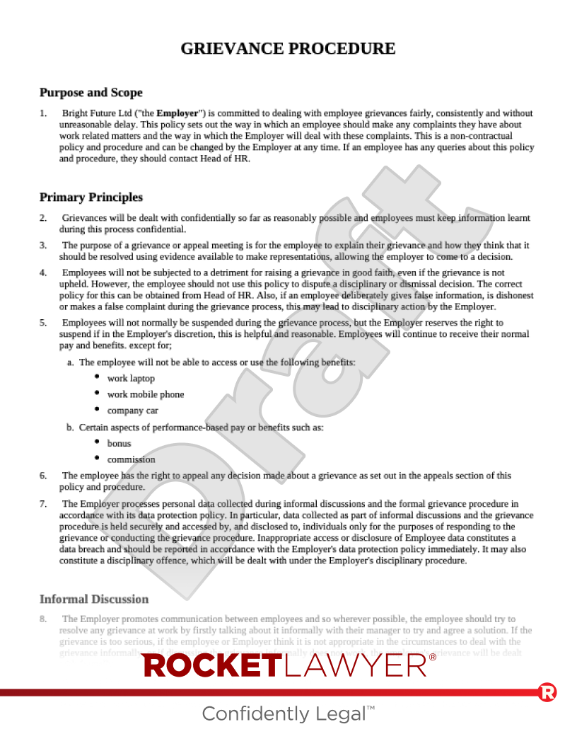 Grievance Procedure document preview