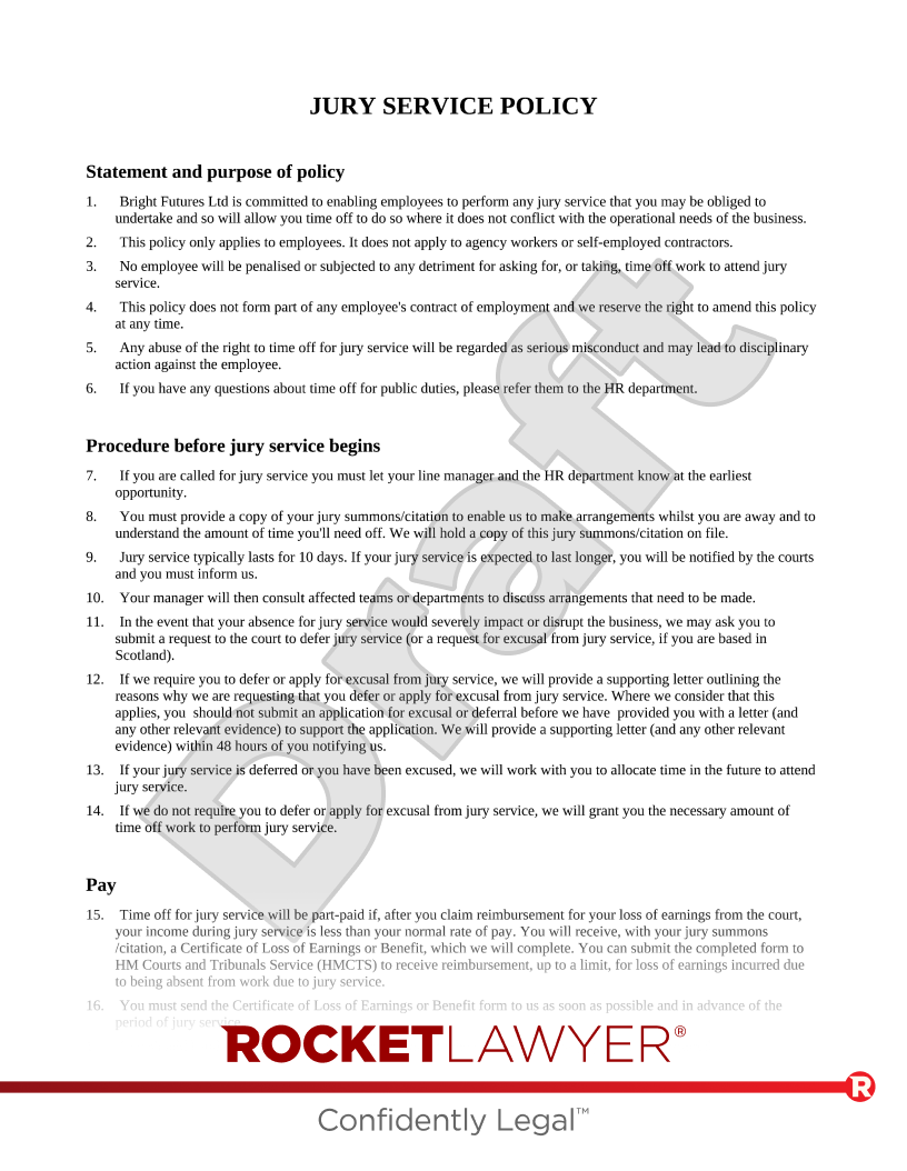 Jury Service Policy document preview