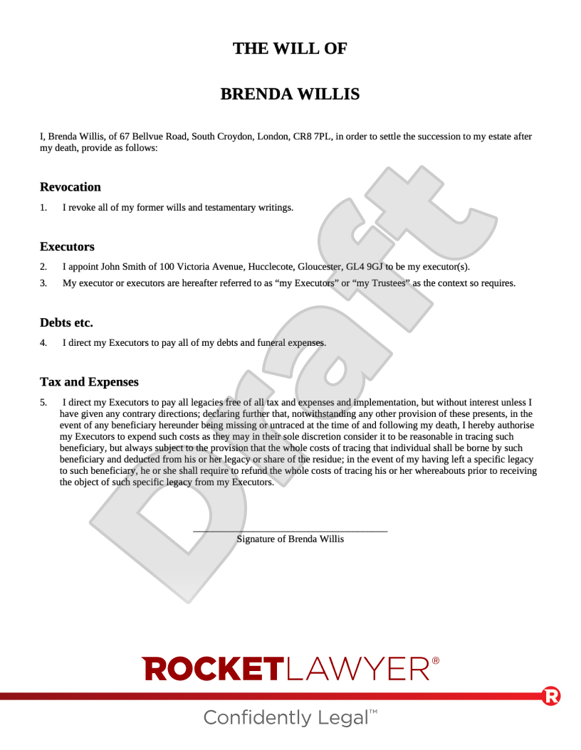 Last Will and Testament for Scotland document preview