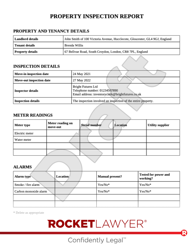 Property Inspection Report document preview