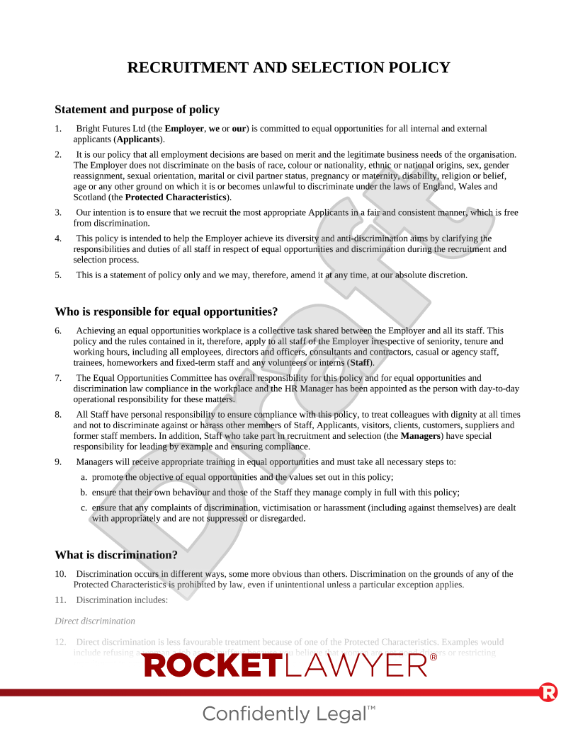 Recruitment Policy document preview