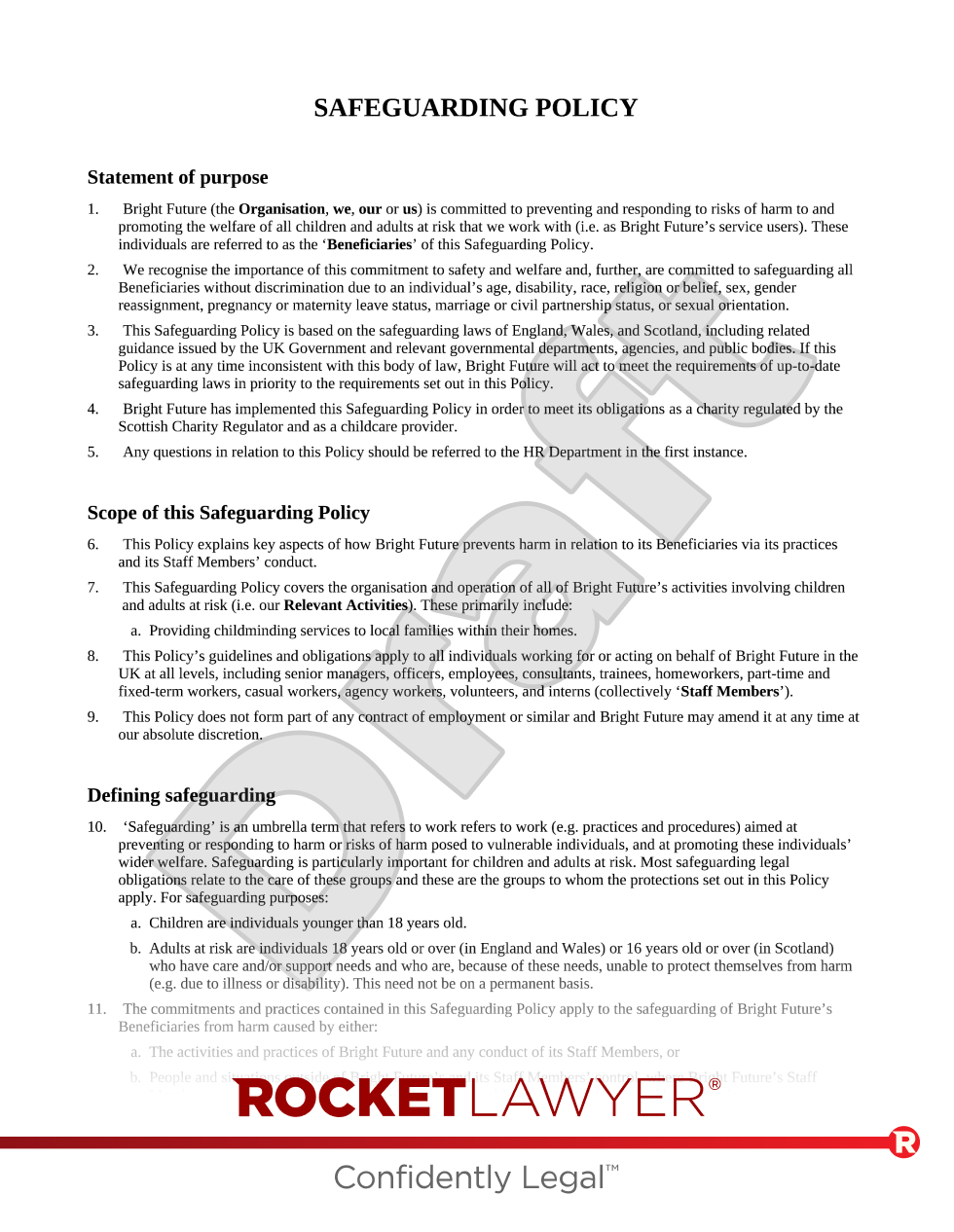 Safeguarding Policy document preview