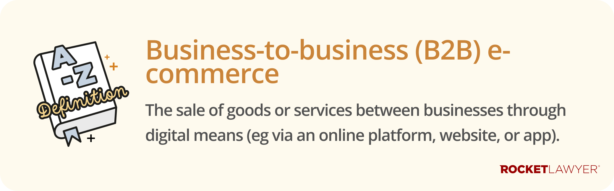Infographic defining what B2B E-commerce is