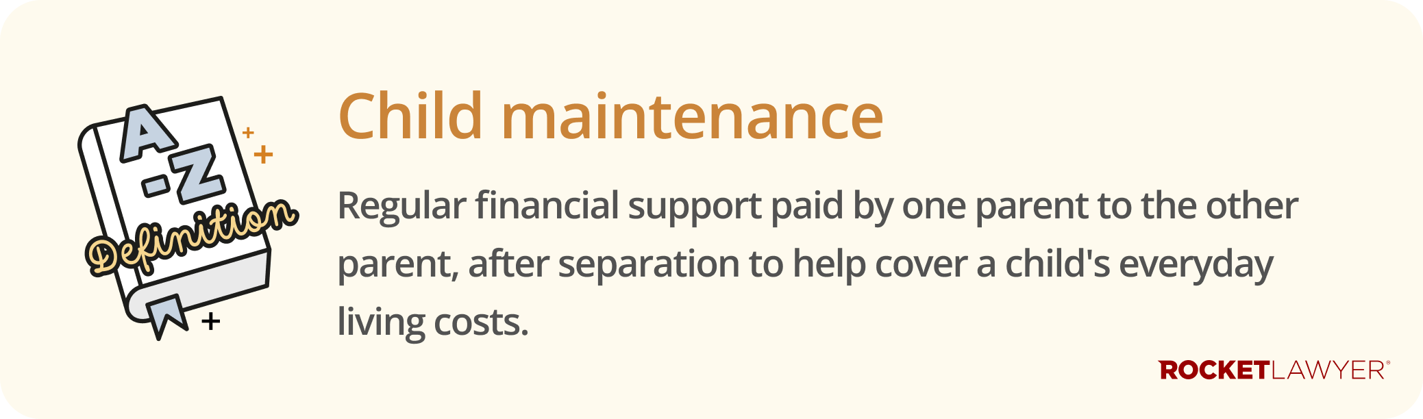 Infographic defining child maintenance