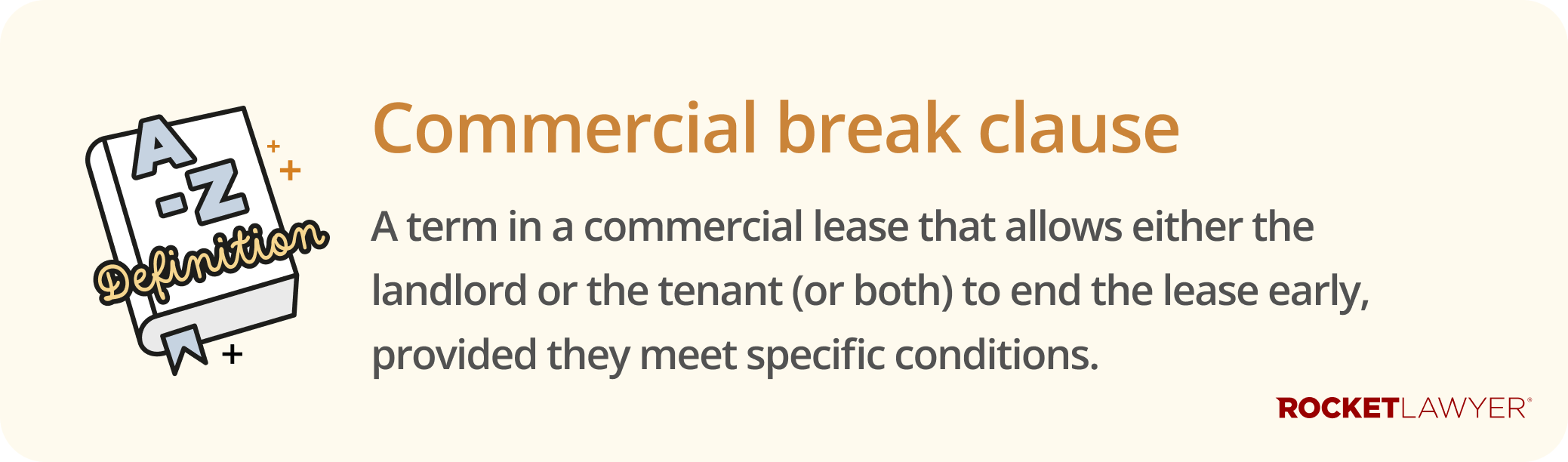 Infographic defining commercial break clause