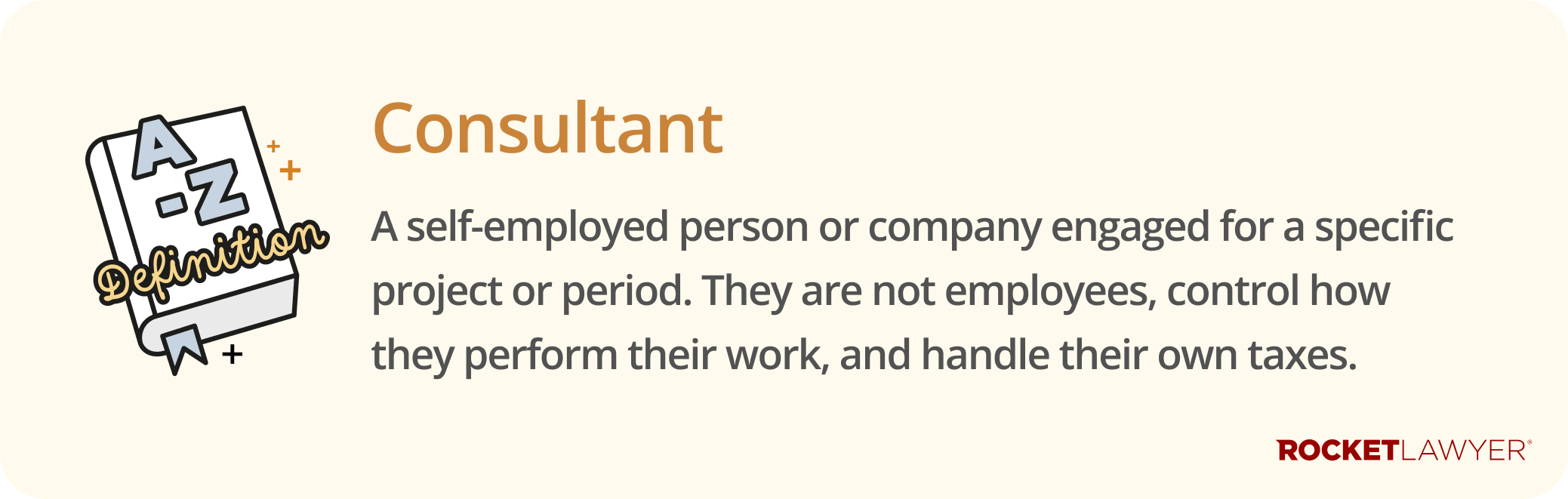 Infographic defining what a consultant is