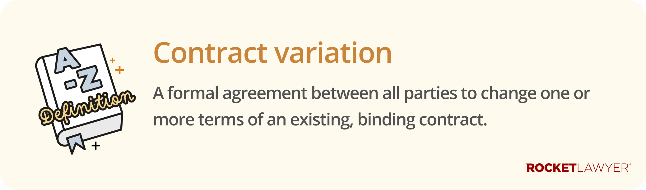 Infographic defining contract variation