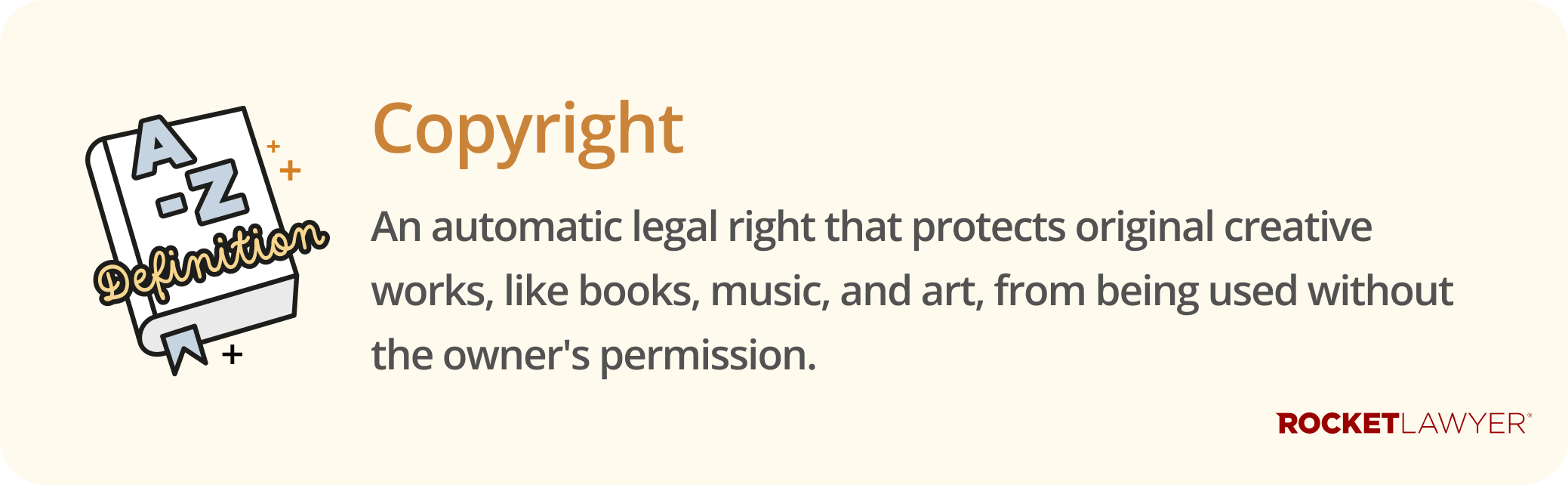 Infographic defining what a copyright is