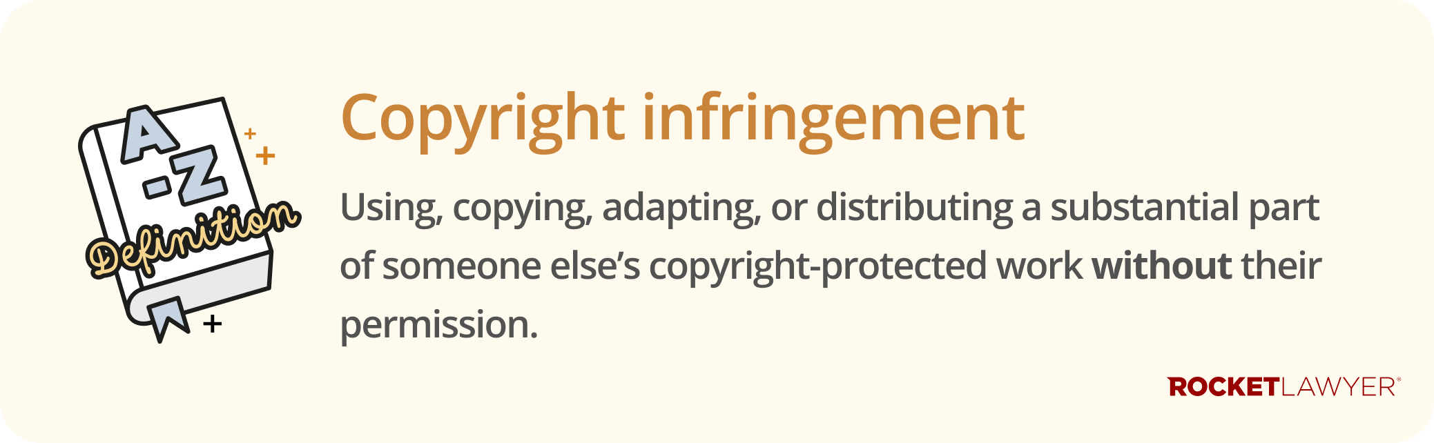 Infographic defining what a copyright infringement is