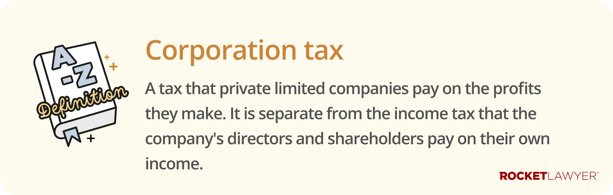 Infographic defining what corporation tax is