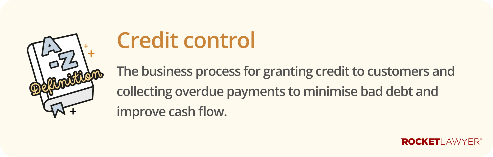 Infographic defining what credit control is
