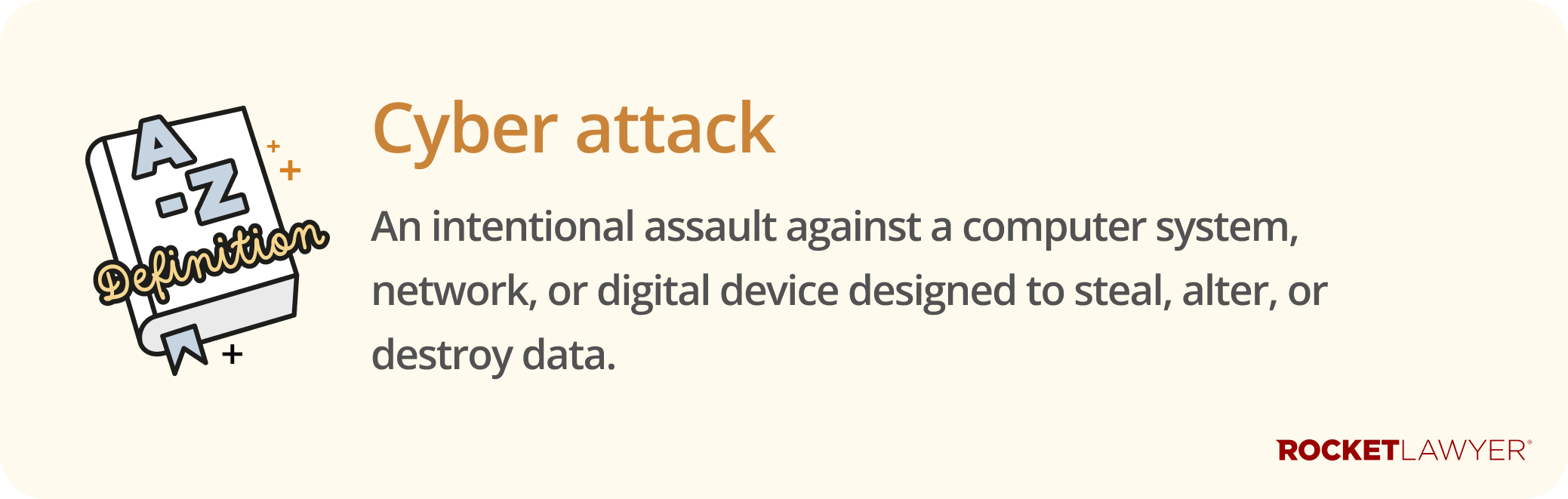 Infographic defining what a cyber attack is