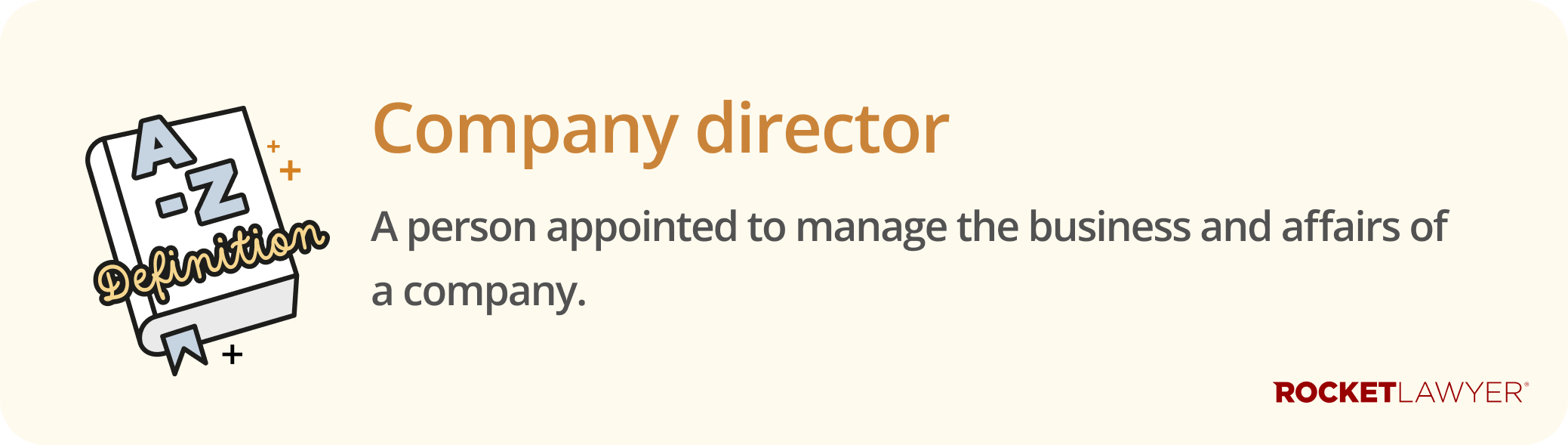 Infographic defining what a company director is