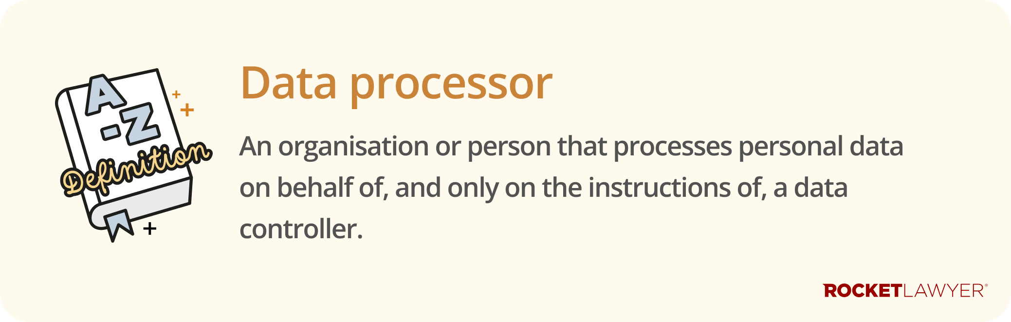 Infographic defining what a data processor is
