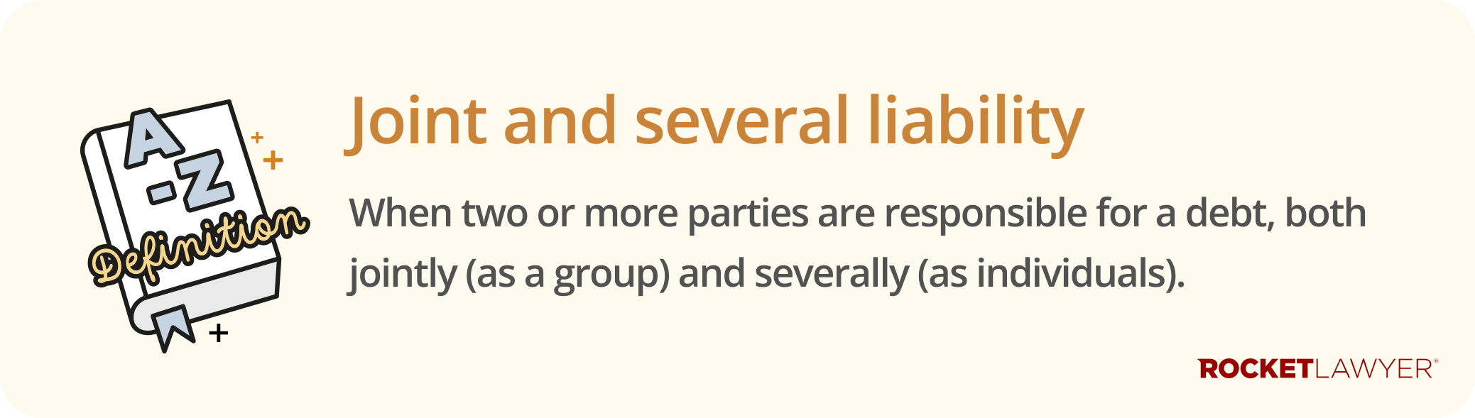 Infographic defining what joint and several liability is