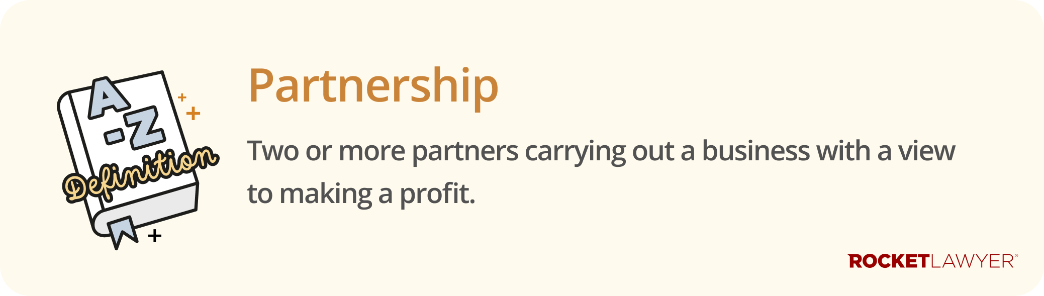 Infographic defining what a partnership is