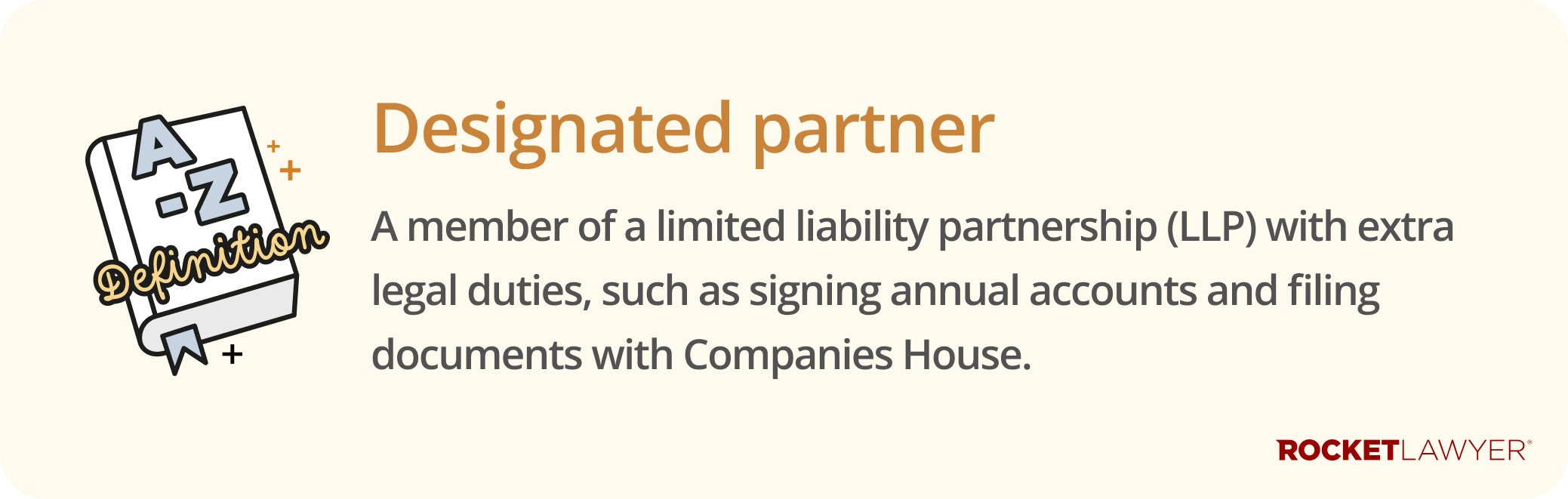Infographic defining what a designated partner is