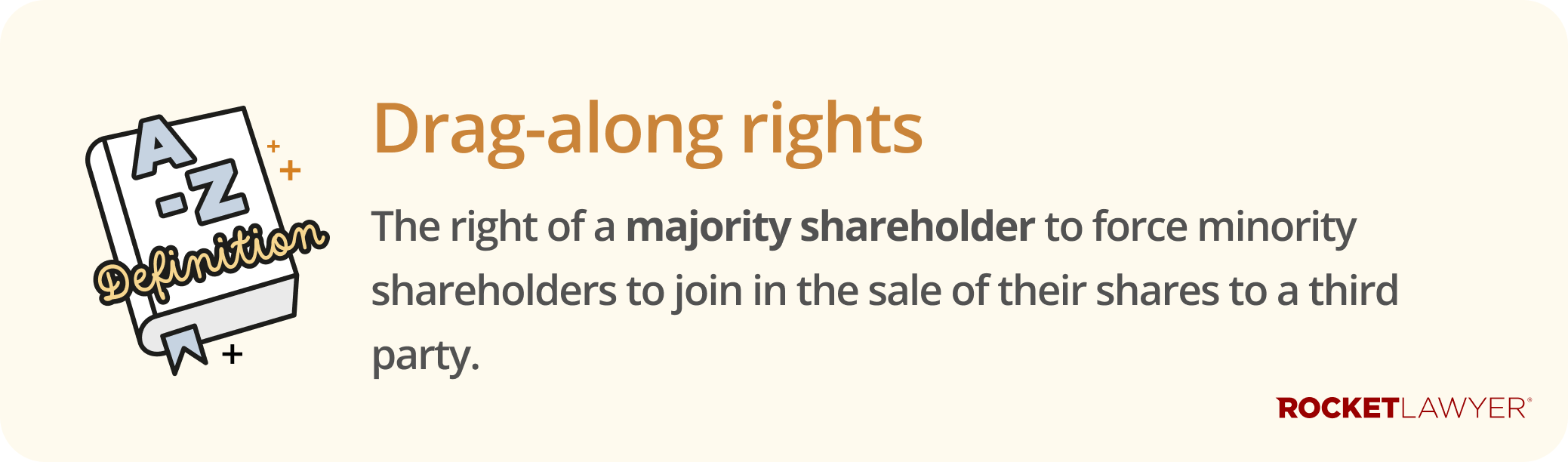 Infographic defining drag-along rights