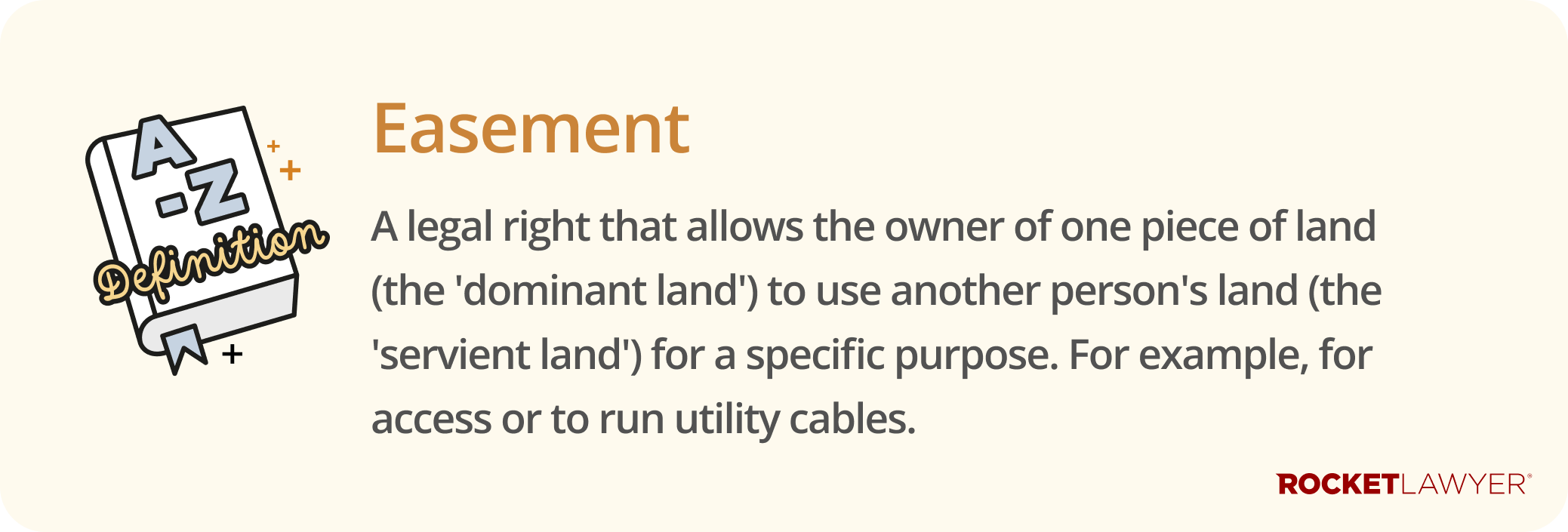 Infographic defining what an easement is