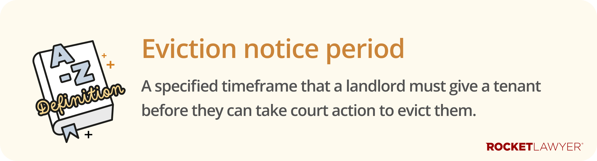 Infographic defining what an eviction notice is